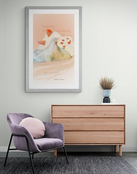 Plakat s paspartuom citat o snazi i suptilnosti