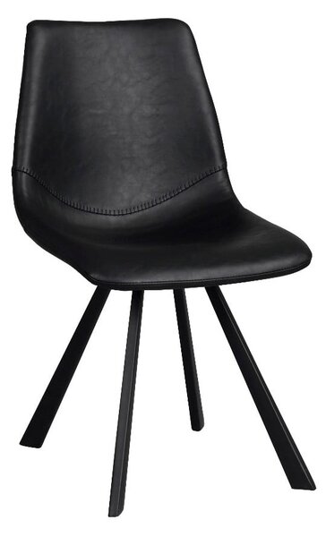 Crna blagovaonska stolica s crnim nogama Rowico Alpha