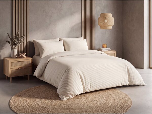 Pamučna posteljina LINIE CREME krem boje Dimenzije posteljine: 70 x 90 cm | 140 x 200 cm