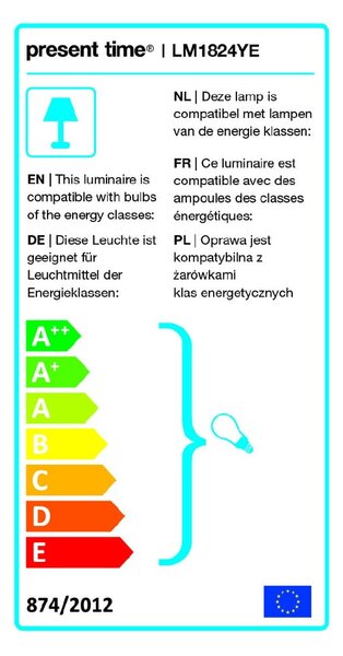 Žuta stolna lampa Leitmotiv Enchant