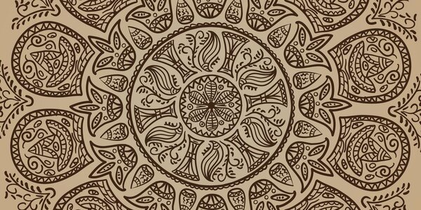 Slika Mandala s apstraktnim prirodnim uzorkom