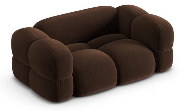 Tamno smeđa baršunasti sofa 180 cm Loretto – Cosmopolitan Design