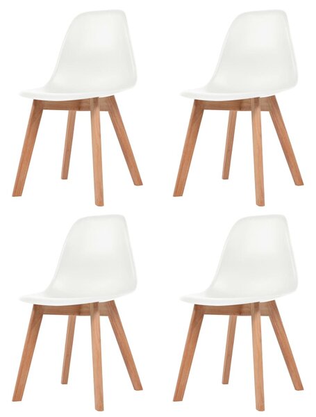 VidaXL Blagovaonske stolice od plastike 4 kom bijele