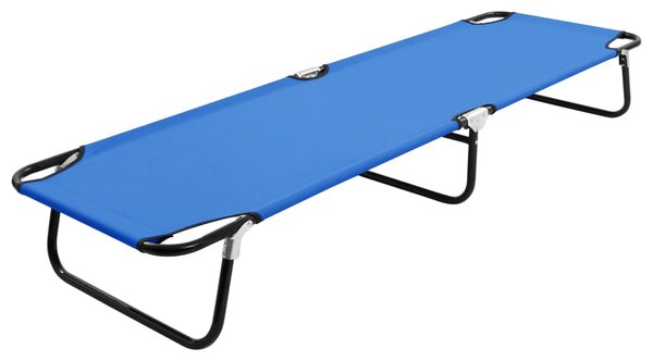 VidaXL Sklopiva ležaljka za sunčanje plava čelična