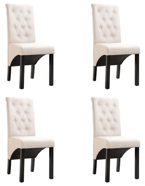 VidaXL Blagovaonske stolice od tkanine 4 kom krem