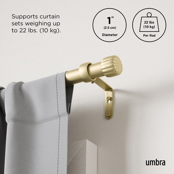 Željezna proširiva karniša mat zlatna 168 - 305 cm Cleo – Umbra
