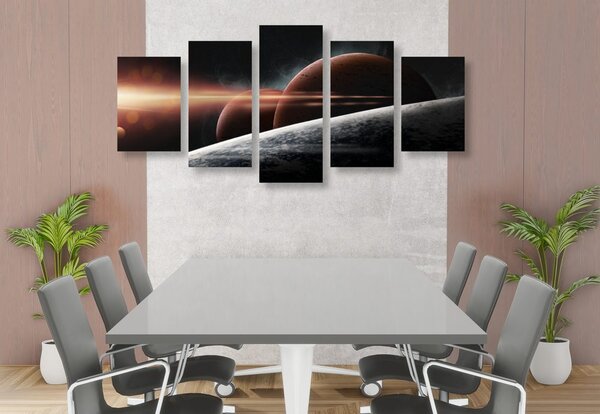 5-dijelna slika planeti u galaksiji