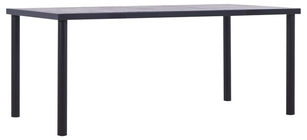 VidaXL Blagovaonski stol crni i siva boja betona 180 x 90 x 75 cm MDF
