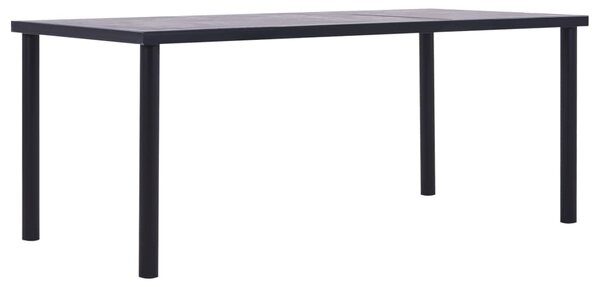 VidaXL Blagovaonski stol crni i siva boja betona 200 x 100 x 75 cm MDF