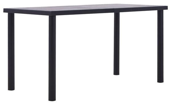 VidaXL Blagovaonski stol crni i siva boja betona 140 x 70 x 75 MDF