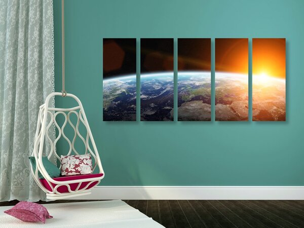 5-dijelna slika pogled na planet iz svemira