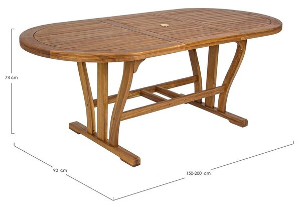 Vrtni stol od masivnog bagrema 90x150 cm Noemi – Bizzotto