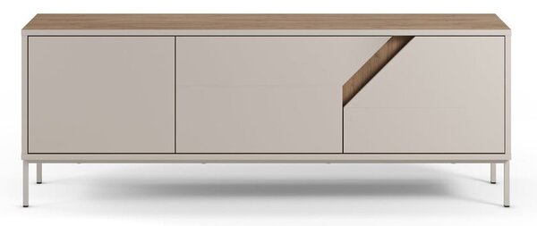 Krem/u prirodnoj boji komoda u dekoru hrasta 150x55x35 cm Lilou – Marckeric