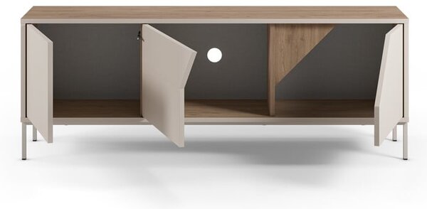Krem/u prirodnoj boji komoda u dekoru hrasta 150x55x35 cm Lilou – Marckeric