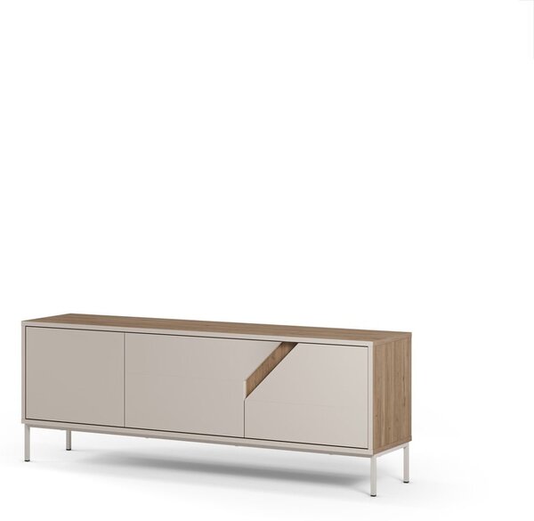 Krem/u prirodnoj boji komoda u dekoru hrasta 150x55x35 cm Lilou – Marckeric