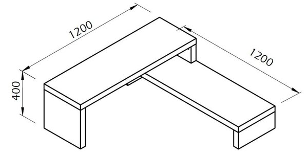 Crni dvostruki stalak za TV s detaljima od betona TemaHome Cliff, 125 x 40 cm