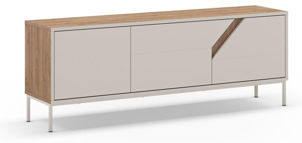 Krem/u prirodnoj boji komoda u dekoru hrasta 150x55x35 cm Lilou – Marckeric