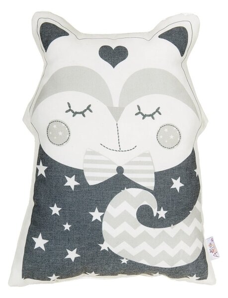 Sivi pamučni dječji jastuk Mike & Co. NEW YORK Pillow Toy Smart Cat, 23 x 33 cm