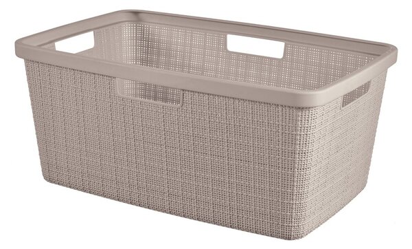 Smeđe-siva plastična košara za rublje 46 l Jute – Curver