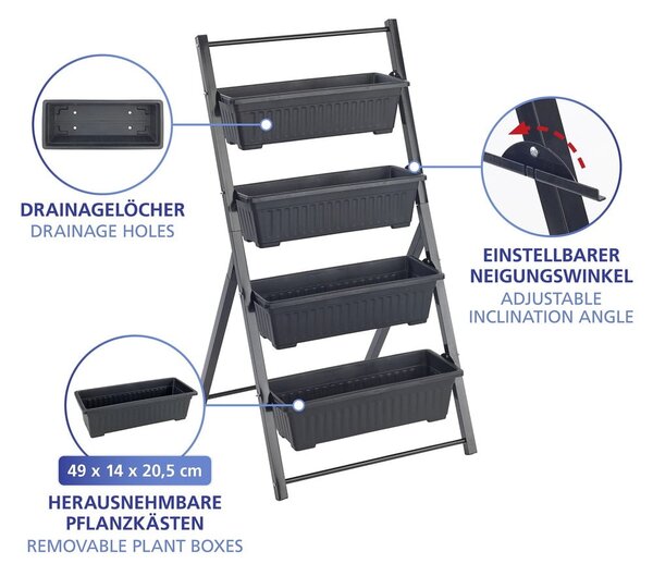 Metalni stalak za tegle za cvijeće (visina 108 cm) Vertical – Maximex
