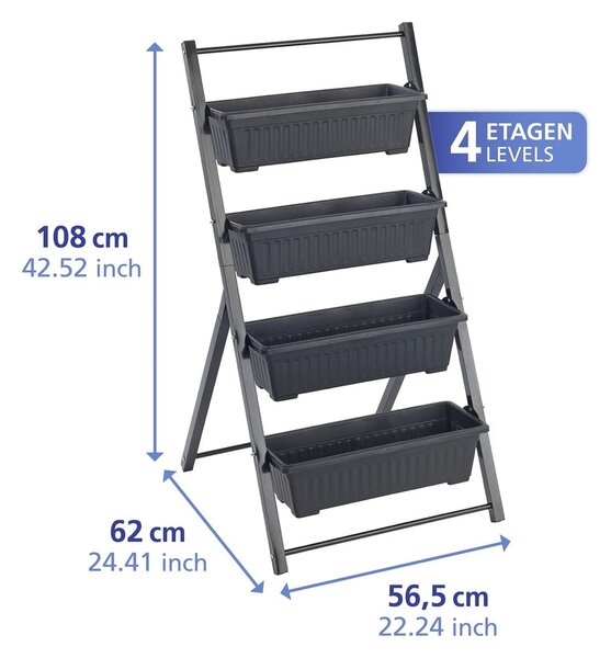 Metalni stalak za tegle za cvijeće (visina 108 cm) Vertical – Maximex
