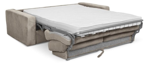Svjetlo smeđa sklopiva sofa od samta 195 cm Nona – Makamii