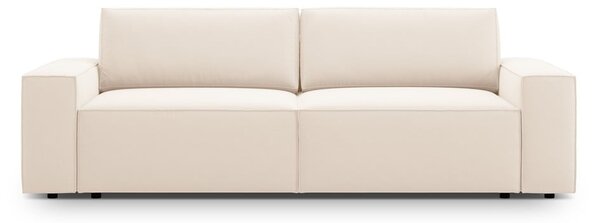 Bež baršunasti sklopiva/s prostorom za odlaganje sofa 247 cm Jodie – Micadoni