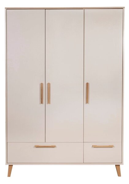 Krem/u prirodnoj boji dječja garderoba u dekoru hrasta 138x200x55 cm Jil – Roba