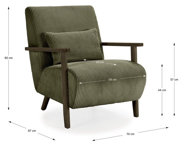 Zelena fotelja Bonnie – Marckeric