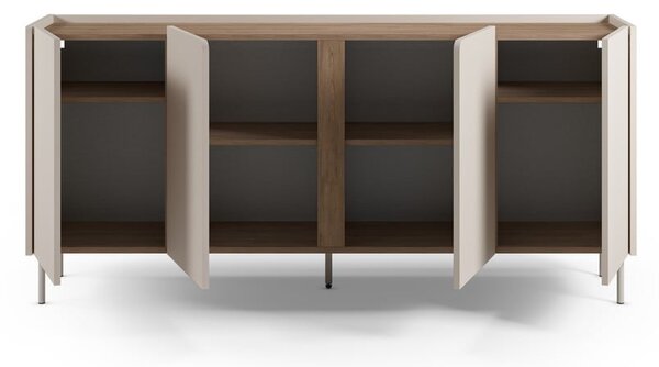 Krem/u prirodnoj boji komoda u dekoru hrasta 180x82x40 cm Lucile – Marckeric
