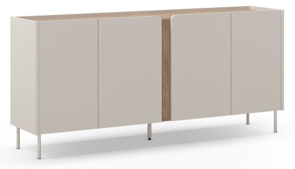 Krem/u prirodnoj boji komoda u dekoru hrasta 180x82x40 cm Lucile – Marckeric