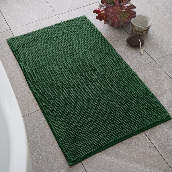 Tamno zelena kupaonska prostirka 50x80 cm Bobble – Catherine Lansfield