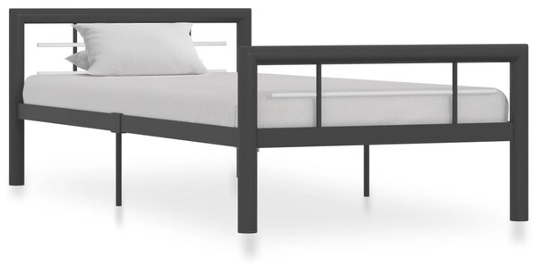 VidaXL Okvir za krevet sivo-bijeli metalni 100 x 200 cm