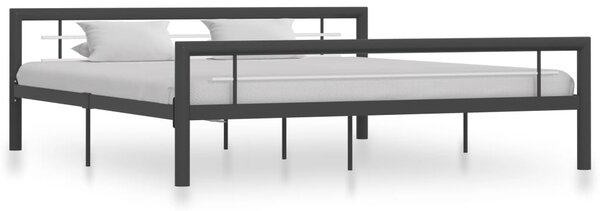 VidaXL Okvir za krevet sivo-bijeli metalni 180 x 200 cm