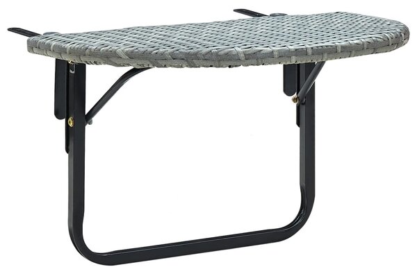 VidaXL Balkonski stol sivi 60 x 60 x 40 cm od poliratana