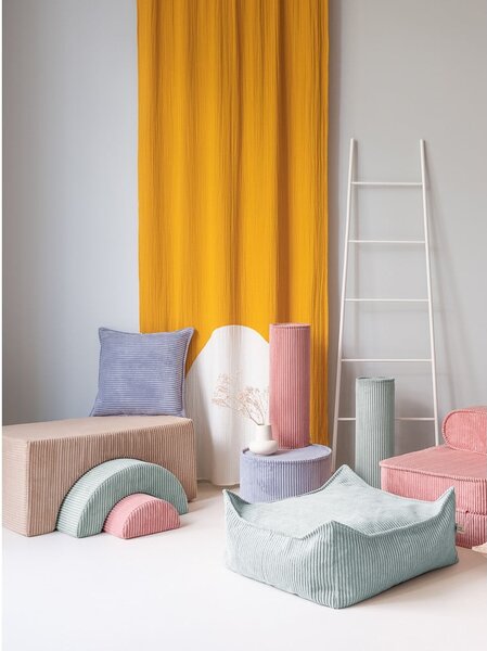 Svjetlo smeđi set mekanih igrački od pjene od samta 75x49x37 cm Rainbow Montessori – Wigiwama