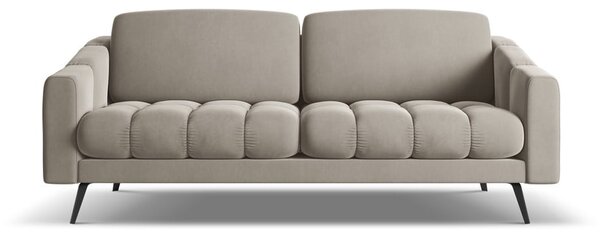 Bež baršunasti sofa 202 cm Nalu – Makamii