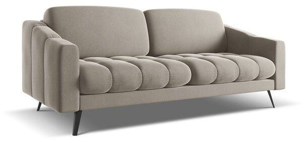 Bež baršunasti sofa 202 cm Nalu – Makamii