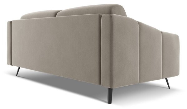 Bež baršunasti sofa 202 cm Nalu – Makamii