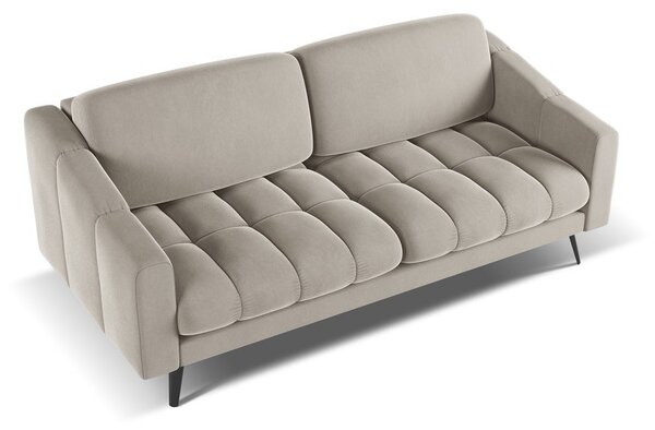 Bež baršunasti sofa 202 cm Nalu – Makamii