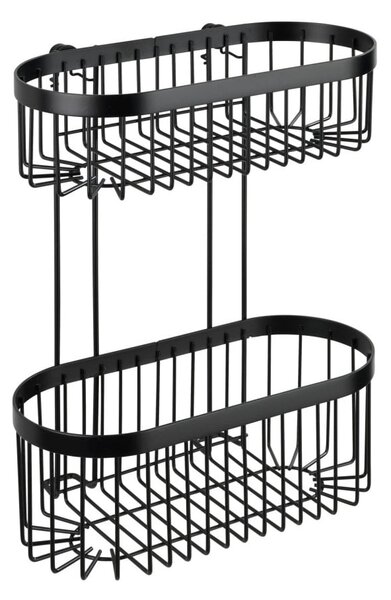Crna zidna košara Wenko Classic Plus 2 Tier