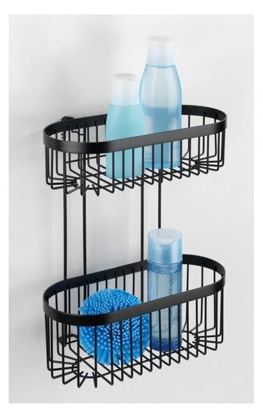 Crna zidna košara Wenko Classic Plus 2 Tier