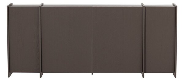 Tamno smeđa komoda u dekoru jasena 200x85x44 cm Brock – WOOOD