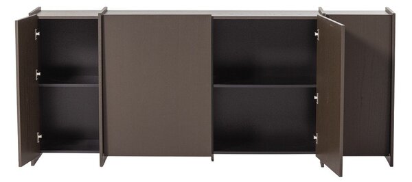 Tamno smeđa komoda u dekoru jasena 200x85x44 cm Brock – WOOOD