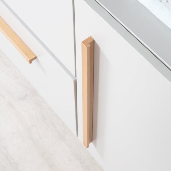 Svijetlo siva dječja komoda s promjenjivim stolom 107x98x75 cm Lea – Roba