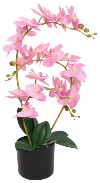 VidaXL Umjetna orhideja s posudom 65 cm ružičasta