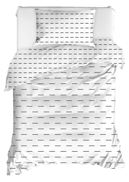 Black Friday - Posteljina za jednostruki krevet od ranforce pamuka Mijolnir Cubuk White, 140 x 200 cm