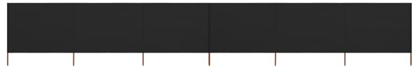 VidaXL Vjetrobran sa 6 panela od tkanine 800 x 160 cm crni