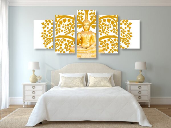 5-dijelna slika Buddha sa drvom života