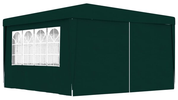 VidaXL Profesionalni šator za zabave 4 x 4 m zeleni 90 g/m²